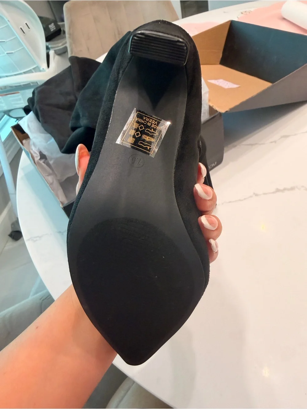 Fashion Nova Black Over-the-Knee Stiletto Boots